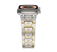 JZFOACHR Titan in acciaio inossidabile in acciaio in metallo di guardia per la fascia di orologi Ultra 2 49mm 46 mm 45 mm 44 mm Serie 10 9 8 7 6 5 4 3 2 1 SE con connettore metallico
