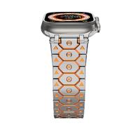 JZFOACHR Titan in acciaio inossidabile in acciaio in metallo di guardia per la fascia di orologi Ultra 2 49mm 46 mm 45 mm 44 mm Serie 10 9 8 7 6 5 4 3 2 1 SE con connettore metallico