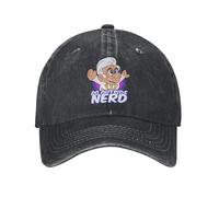JZGESOM Estate Vai Fuori Berretto da Baseball Nerd Design Regolabile del Sole Cappello Trucker Lavato Unisex Uomini Casual Sport all'Aria Aperta Cappellini da Baseball