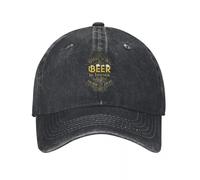 JZGESOM Non c'è Birra Paradiso Bere Birra Denim Cappello Durevole per Tutte Le Stagioni Cappelli da Uomo Berretto da Baseball da Uomo