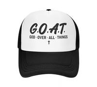 JZGESOM Personalizzato Goat God Over all Things Berretto da Baseball Uomo Donna Traspirante Cappello da Camionista Sport Snapback Caps