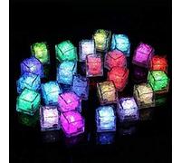 Jzhen 12 Pezzi Ghiaccio Luminoso,Multicolore Cubo Ghiaccio LED Ice Cube Adatto per Bar, Balli, Ricevimenti, Feste, Matrimonio