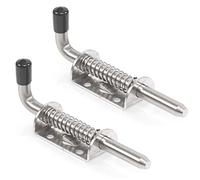 Jzhen 2 Pezzi Hiavistello a Molla,Chiusura Porta Chiusure Porte Camper in Acciaio Inossidabile con Viti per Porta del Fienile Vetrine Garage