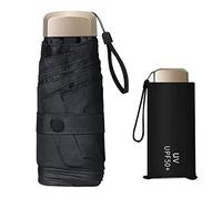 Jzhen Mini Ombrello Portatile,Ombrello Pieghevole Piccolo Ombrello Compatto Antivento,Doppia-Uso Ombrello da Sole/Pioggia,UPF>50+