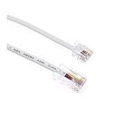 JZK 1.5m bianco RJ11 a RJ45 cavo, cavo rete patch Ethernet, cavo rete patch telefonico ASDL da 6P4C a 8P8C, prolunga rete piatta per ADSL, VoIP, fax, telefono, linea fissa, modem, router