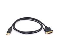 JZK 1,8 m Cavo per DisplayPort a DVI, adattatore convertitore unidirezionale per DisplayPort maschio a DVI maschio placcato in oro per laptop, proiettore, monitor, HDTV, per Lenovo, per Dell, per HP