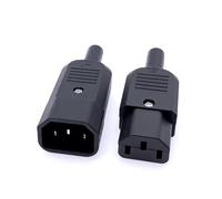 JZK 1 Coppia AC 250V 10A IEC C14 spina a presa IEC C13, IEC 320 3 terminali 3 pin C13 femmina C14 maschio connettori adattatori presa di alimentazione