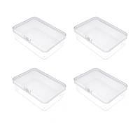 JZK 10,2 x 7,2 x 2,5 cm, 4 scatole porta carte da gioco, piccola scatola di plastica trasparente per carte collezionabili, carte sportive, carte da poker, carte da gioco da tavolo