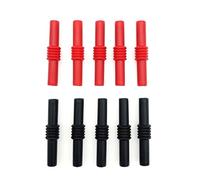 JZK 10 accoppiatori isolati a banana femmina a femmina, 4 mm, accoppiatore adattatore per spina a banana, adattatori di estensione per test elettrici, nero e rosso