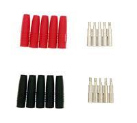JZK 10 boccole a banana da 1000 V 10 A 4 mm, estensioni isolate per connettori a banana nuda, connettori a banana, rosso e nero