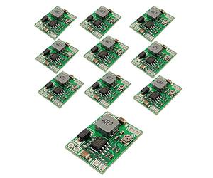 JZK 10 PCS Mini tamaño MP1584EN DC-DC módulo reductor ajustable de voltaje de salida pequeño, convertidor buck 3A DC a DC ajustable 24V a 12V 9V 5V 3V módulo de potencia de salida