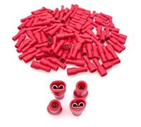 JZK 100 pezzi 4,8 x 0,5 mm rosso connettore rapido femmina, morsetti di crimpatura push on completamente isolati