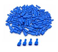 JZK 100 pz 6.3 x 0.8mm Blu Connettori rapidi Presa Completamente isolati Push-On Terminali a crimpare femmina