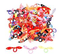JZK 100 x Colorati codini piccoli elastici per capelli bambina con fiocco per neonata bimba piccola bomboniera pensierino regalino dopo festa compleanno bambina