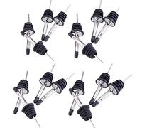 JZK 16x Tappo dosatore Acciaio Inox Tappo versatore Bottiglia Vino con Lunga beccuccio Conico e Cappuccio per liquore, Vino, Olio, Cocktail, Succo