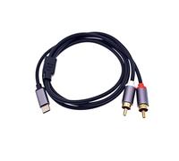 JZK 1m USB-C a 2 RCA audio cavo, adattatore audio AUX tipo C a RCA per iPhone 15, per Huawei, per Xiaomi, Galaxy S24, S23 Ultra, S22, S21, S20, amplificatore, altoparlante, stereo per auto