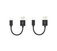 JZK 2 cavi USB-C corti da 10 cm, ricarica rapida 3 A, tipo C, per iPhone 16/15/15 Pro Max, Samsung Galaxy S23/S22/S21/S10, Huawei P40/P30, ecc.