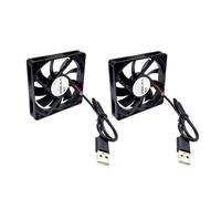 JZK 2 mini ventole 80 x 80 x 15 mm DC 5 V USB senza spazzole 80 mm, 2500 giri/min, 0,12 A, 8015 cuscinetto scorrevole piccola ventola DC 8 cm, ventola per stampante 3D USB