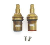 JZK 2 valvole di ricambio a 20 denti 1/4 di tornio, nucleo valvola rubinetto in ceramica per acqua calda e fredda, cartuccia di rubinetto in ceramica per rubinetto da bagno e cucina