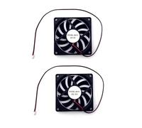 JZK 2 ventole di raffreddamento 80 x 80 x 10 mm DC 5 V piccolo 80 mm con 2 cavi pin, 2800 giri/min, 0,16 A, 8010 ventola DC senza spazzole con cuscinetti a sfera 8 cm, ventola per stampante 3D,