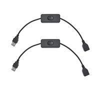 JZK 2 x Cavo interruttore USB 30cm, levetta USB on off, interruttore di alimentazione USB, prolunga USB con interruttore on/off per registratore di guida, lampada a led