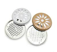 JZK 2 x porta zanzara in metallo, porta bobine di incenso alla citronella, supporto a spirale per zanzare, bruciatore a bobina di incenso, con coperchio