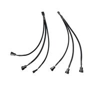 JZK 2 x Separatori per ventola PWM a 4 pin 1 a 3 convertitori, splitter per ventola 3 pin, cavo di prolunga per PC CPU scheda madre, cavo splitter per ventola PWM a 4 pin per cavo ventola computer