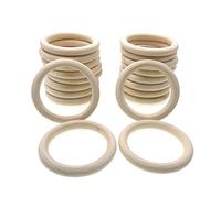 JZK 20 x 8CM grandi anelli in legno naturale per macramè lavoretti, anello legno per artigianato bigiotteria dentizione bambini neonato arco giochi, per fare portavaso pianta da appendere macrame