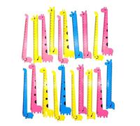 JZK 20 x simpatici righelli a forma di giraffa, 15 cm, in plastica, per bambini, bomboniere, sacchetti per feste per ragazzi e ragazze