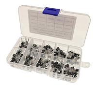 JZK 200 PCS Kit assortimento di transistor BJT bipolari, 10 valori Set di transistor di potenza PNP NPN, BC337 BC327 2N2222 2N2907 2N3904 2N3906 S8050 S8550 A1015 C1815
