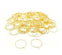 JZK 200 pezzi 30 mm oro anellini anelli segna calici segnabicchieri ciondoli segna bicchieri ciondoli segnaposto, cerchi segna posto ai bicchieri di vino, piccoli anelli metallo per orecchino