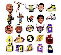 JZK 25 ciondoli per scarpa a tema basket crocs da uomo, ciondoli per zoccoli crocs, decorazione per scarpa