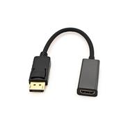 JZK 25 cm Cavo per DisplayPort a HDMI, adattatore convertitore per DP Display Port maschio unidirezionale a HDMI femmina con audio per Lenovo, per Dell, per HP, per Asus