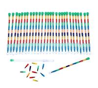 JZK 30 x Divertente matite penne pastelli colorati a cera rimovibile per cambiare colore, idea pensierino bomboniere regalino gadget festa compleanno bambini