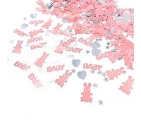 JZK 4 Confezioni coriandoli rosa battesimo bambina decorazione tavolo compleanno nascita battesimo comunione baby shower festa bimba neonata