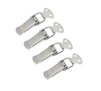 JZK 4 pezzi di metallo caricato a molla Toggle Latch, cassetta degli attrezzi metallo fermo, Toggle hasp fermo, clip di bloccaggio per cassetta degli attrezzi, custodia in metallo, scatola di legno