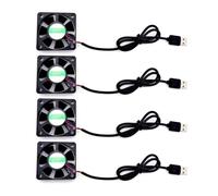JZK 4 ventole da 50 x 50 x 15 mm DC 5 V Mini USB 50 mm, 5500 giri/min, 0,17 A, 5015 cuscinetti a sfera piccolo DC brushless 5 cm per raffreddamento o ventilazione, ventola per stampante 3D