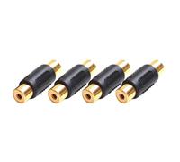 JZK 4 x RCA femmina a femmina, adattatore per frizione RCA Phono femmina, cavo di prolunga audio, per altoparlanti, cavo RCA, amplificatore, fotocamera, DVD, VCD