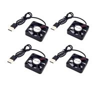 JZK 4PCS 50x50x10mm DC 5V mini ventola di raffreddamento USB 50mm, 4200 rpm, 0.08A, 5010 cuscinetto a manicotto piccola ventola DC brushless 5cm per raffreddamento o ventilazione, ventola per stampant