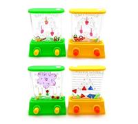 JZK 4x Gioco anelli d'acqua giocattolo gioco portatile classico retrò anni '80 '90, Hoopla giochi d'acqua di lancio ad anello per bambini e adulti, gadget giochi idea per feste famiglia