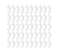 JZK 50 ganci per tende in plastica bianca, anelli per ganci per binari per tende, clip per tende, accessori per binari per doccia, binari per finestre, porte