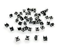 JZK 50 mini interruttori tattili 6 x 6 x 4,5 mm, micro interruttori tattili a 4 pin, interruttore a pulsante momentaneo da 12 V, 6 mm per PCB, pulsante tattile in miniatura