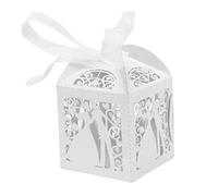 JZK 50 x Scatole regalo per sposi Scatole regalo per ospiti Scatoline piccole per caramelle Scatole per caramelle Decorazioni per la tavola Bomboniere per matrimoni Battesimo Compleanno