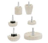 JZK 6 PCS Set di tamponi per lucidatura con albero da 6 mm, ruota per lucidatura per trapano, panno per lucidatura per metallo, ceramica e vetro, disco per lucidatura per lucidatura auto