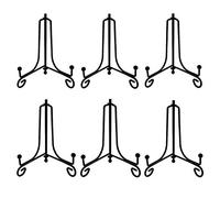 JZK 6 PZ 10cm Piccolo Nero cavalletto Supporto Ferro espositore per Piatti Decorativi, portafoto segnaposto da Tavolo, Porta Piccola Cornice Foto, Ritratti, Piatti Dipinti