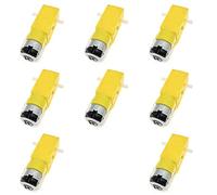 JZK 8 pezzi DC 3V - 12V Motore TT Motoriduttore a doppio albero 1:48, motoriduttore 130 DC per auto intelligente fai da te robot aeroplani corpo robotico macchinina a quattro ruote motrici