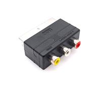 JZK Adattatore da 3 RCA a scart, adattatore audio video AV Phono, convertitore da 3 RCA femmina a RGB SCART maschio per PS4 TV, DVD, VCR