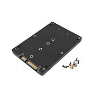 JZK Adattatore M.2 NGFF SSD a SATA da 2,5 pollici, 7 mm spessore contenitore per disco rigido, convertitore SSD NGFF basato su chiave B e M per scheda SATA III 3.0 da 2,5 pollici