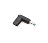 JZK Adattatore USB tipo C femmina a maschio DC 4,5 x 3,0 mm per HP laptop, spina convertitore di ricarica PD 20 V, connettore USB C ad angolo retto a jack barilotto DC 4,5 mm x 3,0 mm