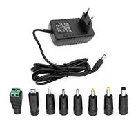 JZK Alimentatore 6V 1A con spina 5,5 x 2,1 mm, trasformatore 100-240V AC a 6V DC 1000mA con 8 spine DC intercambiabili per strisce LED, telecamere CCTV, router